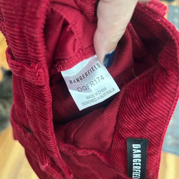 Red Corduroy Dangerfield Pants - Picture 7 of 8